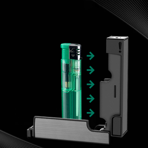 Estuche Modular para Cigarrillos Erliao <span class=keywords><strong>con</strong></span> Encendedor |   Compatible <span class=keywords><strong>con</strong></span> paquetes blandos/duros |   Metal Antipresión |   Encendedor Desmontable - Product Image 5