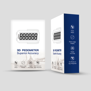 3D hiển thị kỹ thuật số 3D cảm biến chuyển động Pedometer auto-mờ màn hình USB sạc thêm lớn LCD cho thể thao sức khỏe đi bộ chạy - Product Image 2