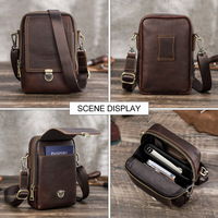 Sac de ceinture pour téléphone portable pour homme, portefeuille en cuir véritable, pochette pour téléphone portable, sac à bandoulière, étui pour ceinture, étui pour vente en gros