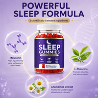 Gummies Sommeil Calme d'Esprit à la Mélatonine Naturelle, Gummies Sommeil Sans Mélatonine, Fabricant en Gros de Marques Privées