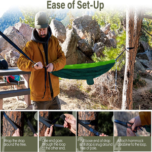 Mạnh mẽ dễ dàng thiết lập Trọng lượng nhẹ xách tay bên ngoài đi bộ đường dài cắm trại bãi biển Ba lô du lịch dây đeo cây cắm trại võng - Product Image 2