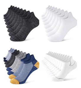 Chaussettes de sport décontractées à <span class=keywords><strong>taille</strong></span> <span class=keywords><strong>basse</strong></span> antidérapantes pour hommes avec logo en bas - Product Image 4