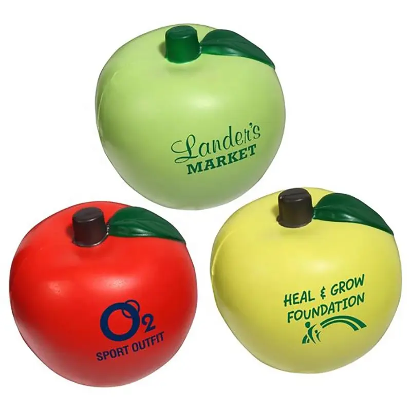 Promotionele Stressbal Op Maat Gemaakte Rode Appelvormige Stressverlichter Sportgeschenken Met Logo