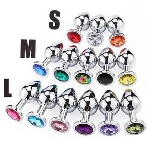 Bijou anal en cristal, perles anales féminines, dilatateur anal, plug anal en métal intime, S M L, jouet sexuel anal pour hommes et femmes - Product Image 2