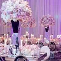 2023 centres de table intérieurs et extérieurs en métal doré pour décoration de fête de table d'anniversaire de mariage