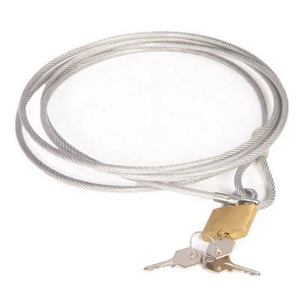 Cuerda de alambre personalizada al por mayor con candado, juego de bloqueo de cable maestro universal <span class=keywords><strong>para</strong></span> cubiertas de coche, bicicletas, puertas, SUV, camiones y <span class=keywords><strong>furgonetas</strong></span> - Product Image 2