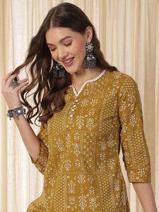 TOP línea A estampado floral para mujer - Product Image 2