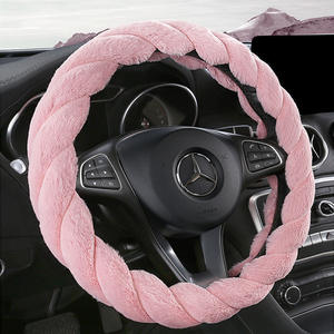 Housse de <span class=keywords><strong>volant</strong></span> en PVC torsadé et peluche à 3 branches <span class=keywords><strong>pour</strong></span> l'hiver, motif dessin animé mignon, courte, universelle, chaude, ronde, en forme de D - Product Image 1