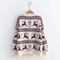 Pull-over en tricot jacquard à col rond unisexe de haute qualité personnalisé 2025, pull de Noël pour adultes