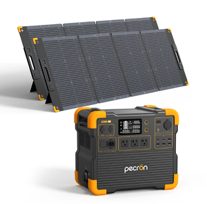 Station d'alimentation portable PECRON 2400W à énergie solaire E2400LFP & 400W (200W*2) solaire 2048Wh pour les voyages hors réseau/les outils électriques - Product Image 1