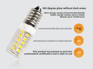 Nhà Máy Outlet Đèn chùm Spotlight tủ lạnh Tủ lạnh 5W 51LED SMD đèn AC220V dân cư ứng dụng mini E12 LED ngô - Product Image 5