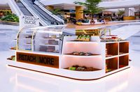 Einkaufszentrum Einzelhandel Fast-Food-Vitrine Maßgefertigte Süßigkeiten-Kiosk-Vitrine Nuss-Ausstellungsvitrine zum Verkauf