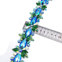 Décoration en résine faite à la main 2027 pour ensemble de costumes de carnaval de Samba Rio sexy, strass DIY avec pierre précieuse turquoise pour sacs et chaussures