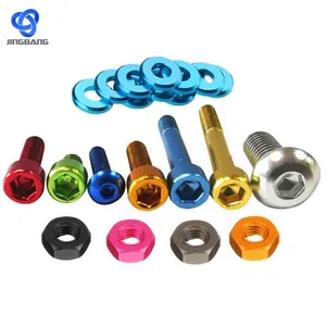 M6 Coupe Carré Mm 9 10Pcs Aluminium Heng Ring Rail Mtb Anodisé Aluminium Anodisé Doré Rose Boulons Or Poisson Boulon Boulon