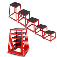 Plataforma de Entrenamiento Pliométrica Desmontable de Acero POWER TIGER con Altura Ajustable para Gimnasio