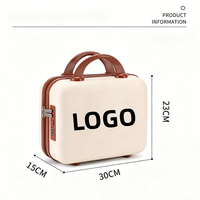 Sac de voyage rigide 14/12 pouces pour ordinateur portable, trousse de maquillage avec serrure pour femme, logo personnalisé, couleur, sac de voyage, sac suspendu, OEM