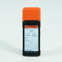 Mesin penagihan 4G PDA genggam Android 13, dengan Printer struk 58mm untuk pemesanan