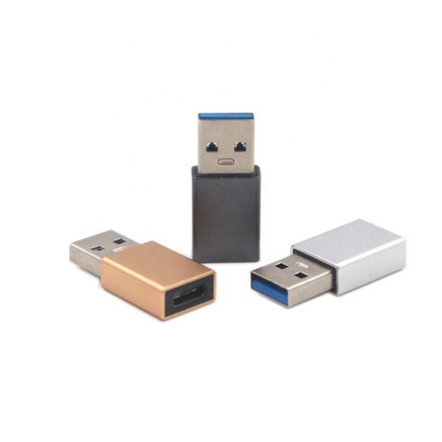 USB 3.1 Type-C Male to USB 3.0 Female Adapter Converter with Fast Charging & Data Transfer for Camera Computer (Aluminum Alloy)