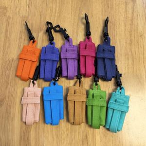 Foldable Canvas Milk Tea Coffee Cup Sleeves with Hook Colorful <b>Portable</b> Tote Bag Hand-held Beverage Sleeve Direct Supply - Product Image 2