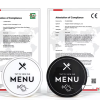 Étiquette intelligente NFC étanche 13,56 MHz RFID pour la commande de repas, le paiement et les cartes de membre dans les restaurants et hôtels