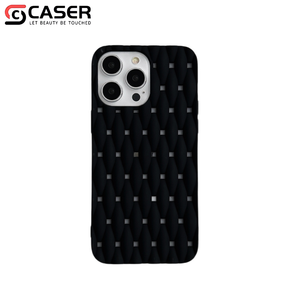 Coque de téléphone anti-chute et antichoc en tricot torsadé ajouré, couleur unie, style estival frais, pour <span class=keywords><strong>iPhone</strong></span> 13-18 Pro Max - Product Image 1