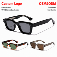 Gafas de Sol de Moda con Marco Cuadrado y Logotipo Personalizado, MOQ Bajo, OEM, ODM, para Minoristas, Marca Privada, Venta al Por Mayor