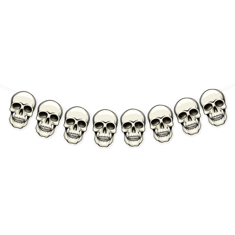 Bannière de crâne d'Halloween