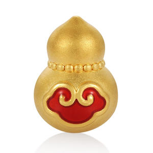 Pulsera de Perlas con Acabado Esmaltado y Forma de Oro Sólido de 24K, Estilo Chino Clásico, Diseño Nuevo 2025, Talla Grande, Abertura de 4.0mm - Product Image 1