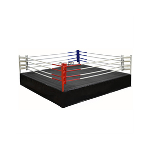 Ring de boxe robuste pour sol plat ou surélevé 5x5m avec poteaux en acier renforcés et surface en PVC pour usage commercial - Product Image 6