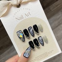 Conception personnalisée de votre propre marque DIY Ongles à presser faciles à utiliser Faits à la main Couverture complète Bâton sur les ongles