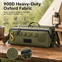 Sac de rangement pour outils de camping de grande capacité en Oxford 900D, double compartiment, résistant à l'eau, pochette de rangement MOLLE, équipement de plein air portable
