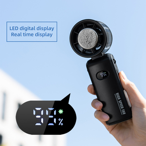 Mới ngoài trời tốc độ cao USB powered di động có thể gập lại và treo cổ thiết kế động cơ không chổi than Băng nén làm mát Quạt cầm tay - Product Image 3