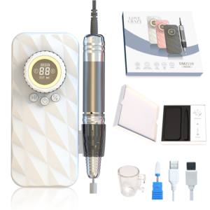 Máquina de Taladro de Uñas Portátil Recargable <span class=keywords><strong>Love</strong></span> <span class=keywords><strong>Crazy</strong></span> DMJ-110 de 35000 rpm para Manicura y Pedicura - Product Image 1
