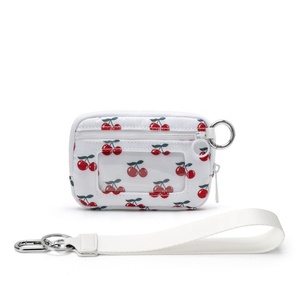 Portachiavi <span class=keywords><strong>con</strong></span> Stampa Ciliegie e Fragole, Mini Porta Carte <span class=keywords><strong>con</strong></span> Finestra ID, Portamonete da Polso, <span class=keywords><strong>Pochette</strong></span> <span class=keywords><strong>con</strong></span> Cerniera - Product Image 2