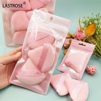 Borla de Maquillaje Triangular de Terciopelo Suave, Esponja Cosmética de Felpa para Rostro