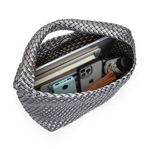 RTS 패션 호보백 수제 직조 캐주얼 여성 핸드백 PU 직조 토트백 여성 숄더백 대형 직조 핸드백 야외용 - Product Image 6