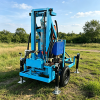 Machine de forage de puits d'eau diesel portable Mikton avec roues, profondeur maximale de 180 m et diamètre de 460 mm, fonctionnement facile, 22 CV