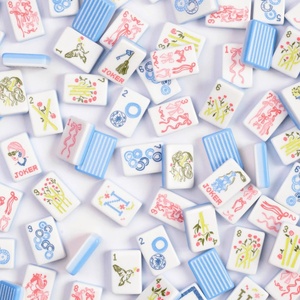 Tuiles de Mahjong Américaines de Qualité Supérieure, Personnalisables, avec un Design Artistique en Forme de Noeud Papillon, Marque Miss Darling, Taille Standard, Texture Mate Frotte à la Main - Product Image 3
