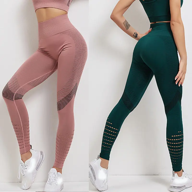 Neue Vierwege-Ansteck-Antimostatische Damen hohe Taille Netz-Nähte Yoga-Bekleidung Scrunch-Leggings-Workout Fitness-Leggings-Yoga-Hose