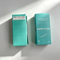 Fil dentaire jetable Premium Super Floss, 50 unités, pour couronnes, bridges, implants, orthodontie, nettoyage des espaces interdentaires