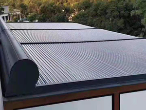 Volets roulants modernes en aluminium pour toit, avec cadre renforcé, protection contre les intempéries, ombrage durable pour terrasse ouverte, stabilité accrue - Product Image 6