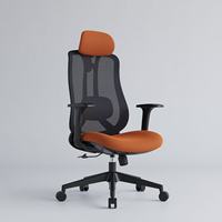 Chaise de bureau ergonomique en maille avec appui-tête réglable, soutien lombaire et mousse haute densité pour le travail sur ordinateur