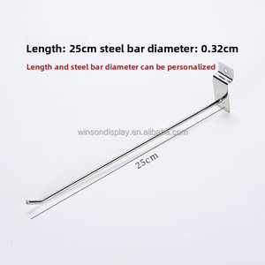Wholesale Retail Store Utility Slotted <b>Hooks</b> Single Metal <b>Display</b> Hanging Pegboard <b>Hooks</b> for Supermarket Use - Product Image 4