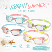 Nouveauté Lunettes de natation pour enfants de haute qualité, colorées, anti-buée, protection UV, respectueuses de l'environnement, en silicone