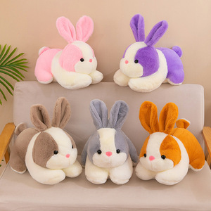 Peluche lapin de dessin animé BT avec <span class=keywords><strong>couverture</strong></span>, adorable lapin rose <span class=keywords><strong>en</strong></span> peluche, coussin câlin, <span class=keywords><strong>couverture</strong></span> chaude, canapé, lit, Noël - Product Image 4