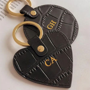 Logo personnalisé Porte-clés en cuir véritable Porte-clés de voiture Porte-clés en cuir pour la maison - Product Image 2