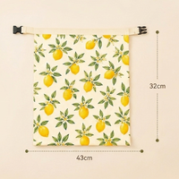 Pochette de rangement en tissu de coton double couche, lavable, réutilisable, de qualité alimentaire, avec cire d'abeille, faible MOQ, OEM