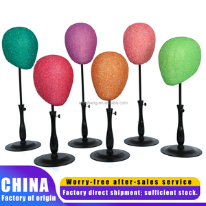 Nuevo Diseño, Cabeza de Maniquí con Diamantes de Imitación Coloridos, Soporte <span class=keywords><strong>para</strong></span> Exhibición de Sombreros y <span class=keywords><strong>Pelucas</strong></span>, Bloque de Cabeza de Maniquí con Base de Metal Retráctil - Product Image 3