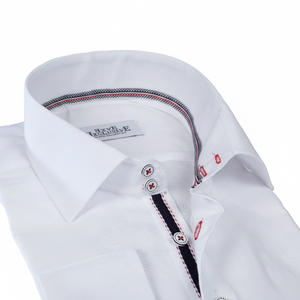 Chemises habillées pour hommes grandes tailles en coton 100% teint en fil de couleur unie, écologiques, collection Printemps - Product Image 2