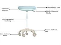 Repose-pieds professionnel pour salon de manucure, avec base ronde, confortable, pour spa des pieds, support réglable pour chaise